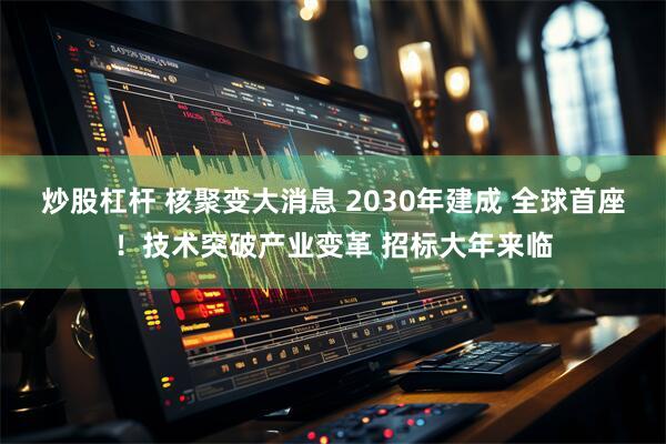 炒股杠杆 核聚变大消息 2030年建成 全球首座！技术突破产业变革 招标大年来临